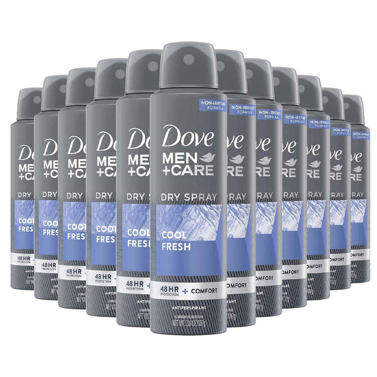 Dove Men Antiperspirant &amp; Deodorant Dry Spray Cool Fresh - 3.8 oz - 12 Pack | Dove - Pre Order