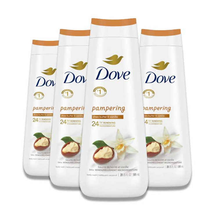 Dove - Body Wash Pampering Shea Butter &amp; Warm Vanilla - 20 Oz - 4 Pack | Dove - Pre Order