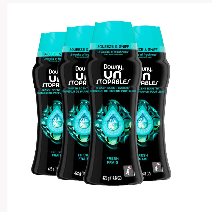 Downy Unstopables In-Wash Scent Booster Beads Fresh Scent 14.8 oz - 4 Pack - Downy Unstopables Scent Booster Beads 14.8 oz...