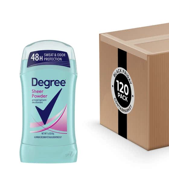 Degree Women Sheer Powder Deodorant Invisible Solid 1.6 Oz - 120 Pack | Degree - Black Friday