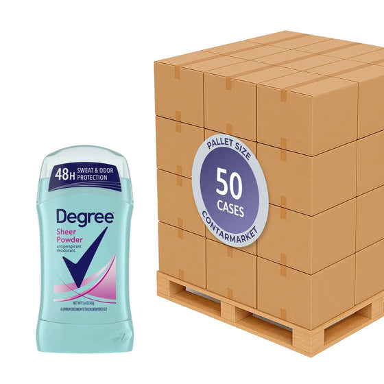 Degree Women Deodorant Invisible Solid, Sheer Powder 1.6 Oz - 50 cases, 12 count each - Pallet | Degree - Pallets