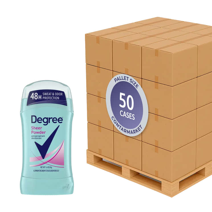 Degree Women Deodorant Invisible Solid, Sheer Powder 1.6 Oz - 50 cases, 12 count each - Pallet | Degree - Pallets