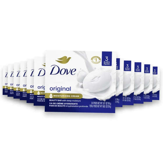 Dove - Bar Soap, White - 3.17 Oz - 3 Ct - 12 Pack | Dove - Soap Wholesale