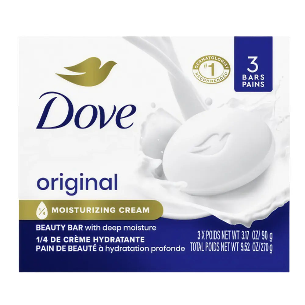 Dove - Bar Soap, White - 3.17 Oz - 3 Ct - 12 Pack