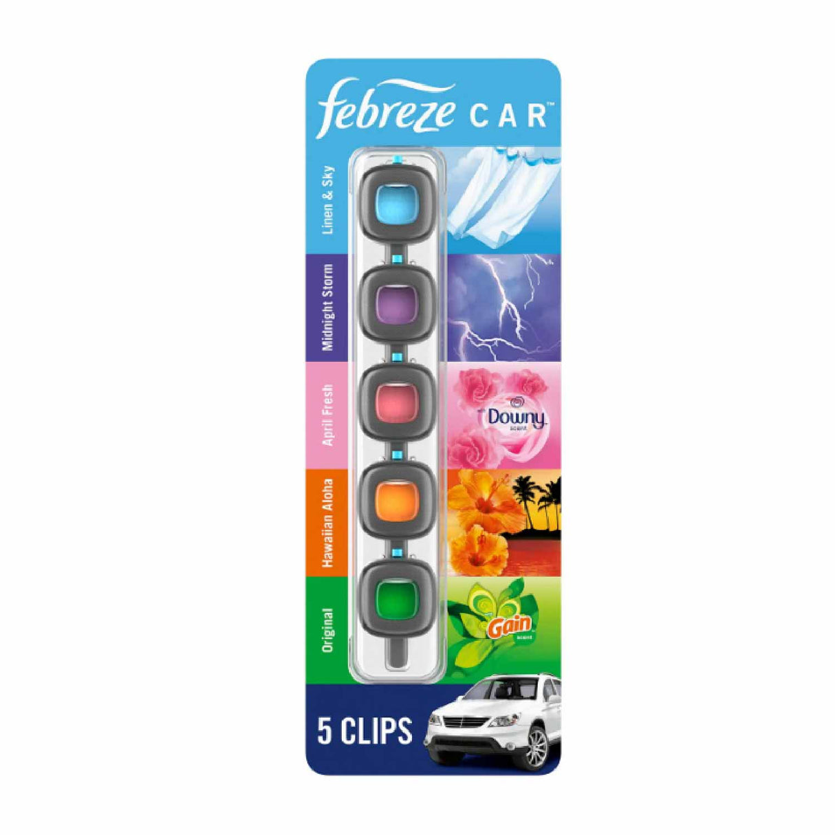 Febreze Car Air Freshener Vent Clips, Mixed Scent, 5 ct. - 5 Pack