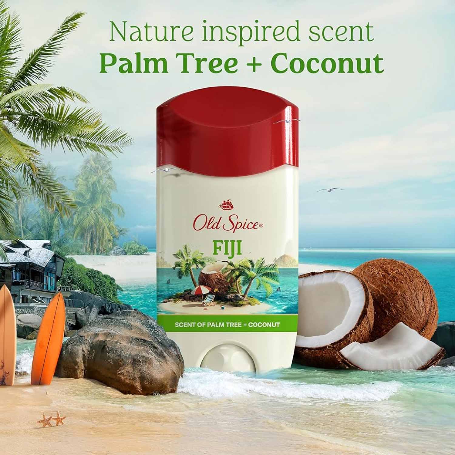 Old Spice - Fiji with Palm Tree, Antiperspirant & Deodorant - 2.6