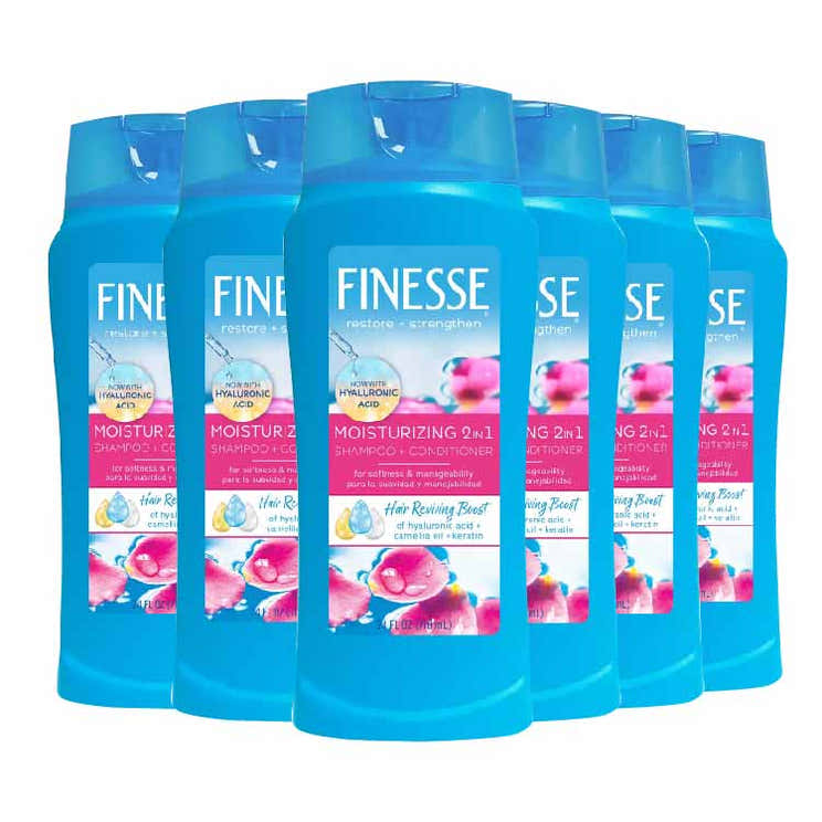 Finesse Restore + Strengthen 2-in-1 Shampoo &amp; Conditioner - 13 oz Bottles, 6 Pack | Finesse - Pre Order