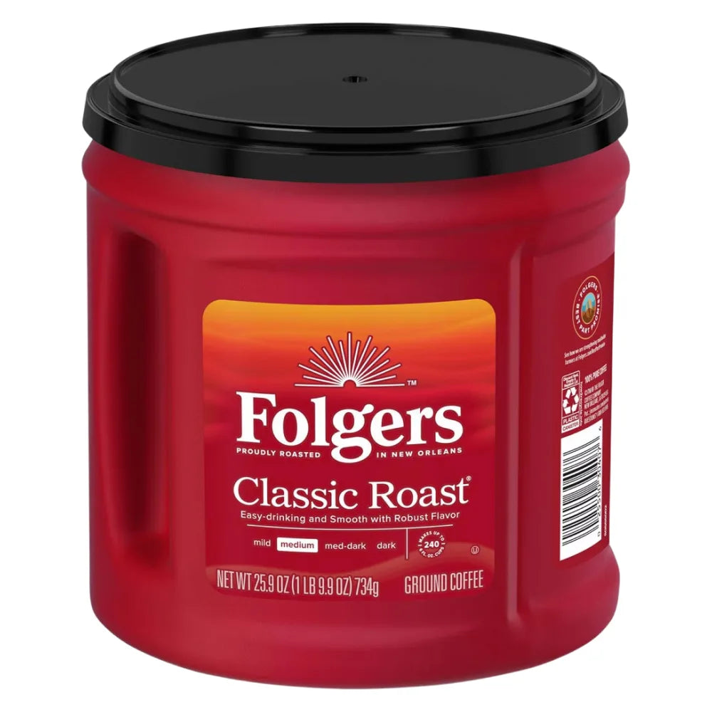 Folgers - Coffee, Classic Roast Ground Coffee - 25.9 Oz - 240 Pack