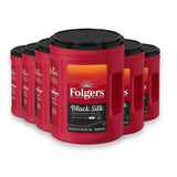 Folgers - Dark Roast Ground Coffee, Black Silk - 40.3 Oz - 6 Pack