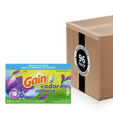 Gain - Odor Defense Dryer Sheets, Super Fresh Blast Scent - 15ct - 96 Pack