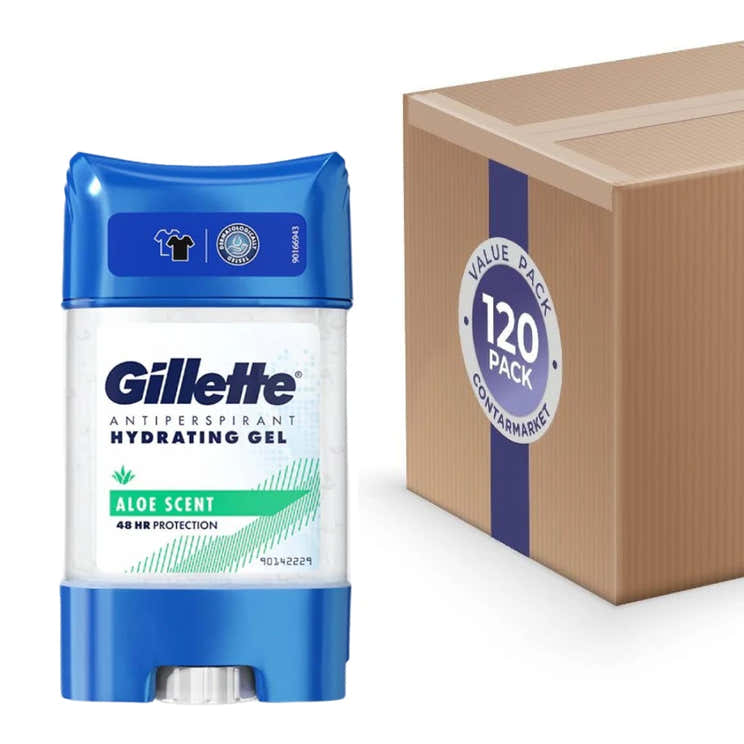 Gillette - Antiperspirant Hydrating Gel Aloe Scent 48H Protection - 70ml - 120 Pack | Gillette - Volume Discount