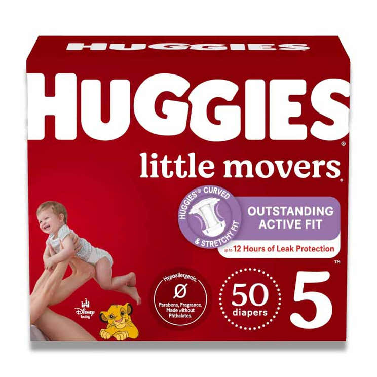 Huggies - Little Movers Baby Diapers, Size 5 - 50 Ct Each | Huggies - Pre Order