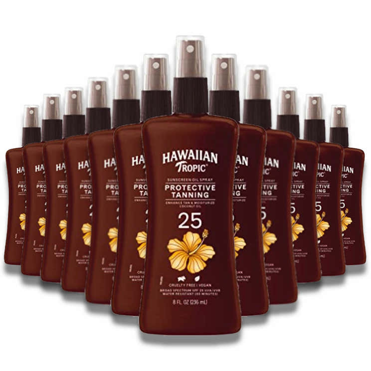 Hawaiian Tropic - Island Tanning, Coconut Oil SPF 25 - 8 oz - 12 Pack - Hawaiian Tropic Island Tanning Coconut Oil SPF 25 ...