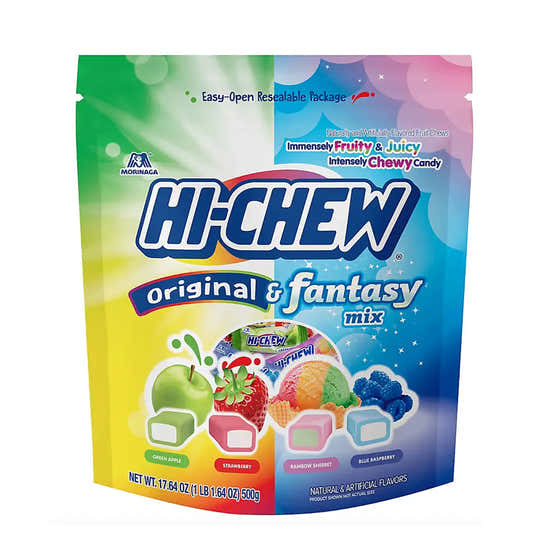Hi-Chew Original &amp; Fantasy Mix, Strawberry, Green Apple, Rainbow Sherbet, Blue Raspberry, 17.64 Oz | Hi-Chew - Candy &...