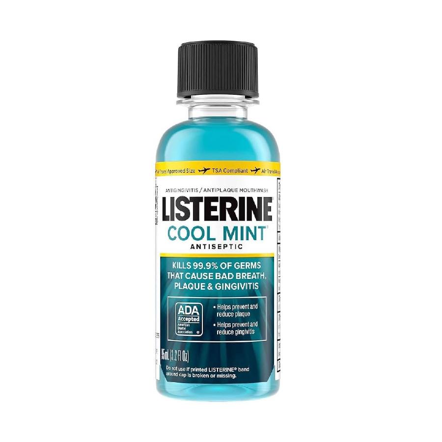 Listerine Cool Mint Mouthwash  3.2 oz - 24 Pack - Travel Size