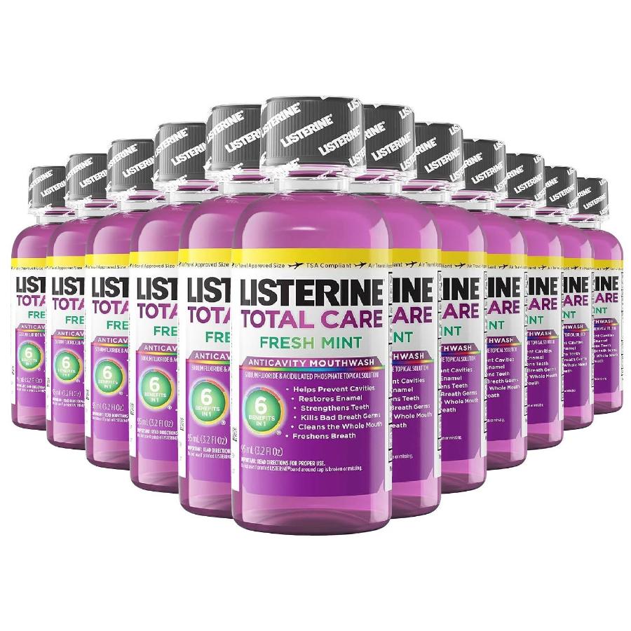 Listerine Fresh Mint Mouthwash - 3.2 oz - 24 Pack