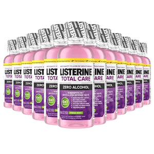 Listerine Total Care Zero Alcohol Mouthrinse Fresh Mint  3.2 Oz (95ml) - 24 Pack - Travel Size -