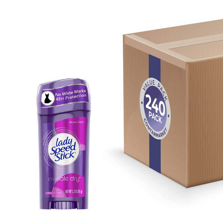 Lady Speed Stick Invisible Dry Antiperspirant &amp; Deodorant, Shower Fresh - 2.3 Oz - 240 Pack | Lady Speed