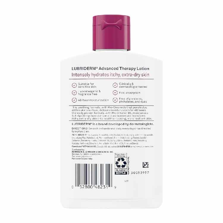 Lubriderm - Advanced Therapy Moisturizing Lotion Deep Hydration for Extra Dry Skin 6 oz - 12 Pack