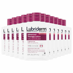 Lubriderm - Advanced Therapy Moisturizing Lotion Deep Hydration for Extra Dry Skin 6 oz - 12 Pack