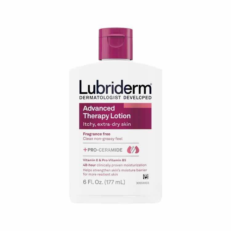 Lubriderm - Advanced Therapy Moisturizing Lotion Deep Hydration for Extra Dry Skin 6 oz - 12 Pack