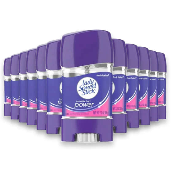 Lady Speed Stick Invisible Dry Antiperspirant &amp; Deodorant,  Fresh Fusion  - 2.3 oz - 12 Pack | Lady Speed - Weekly Deals