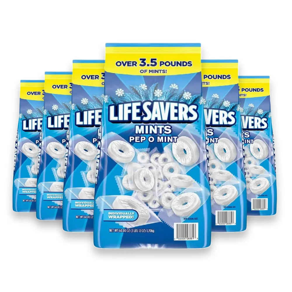 Life Savers Pep-O-Mint Breath Mints - Refreshing Mint Flavor - 60 Oz - 8 Pack