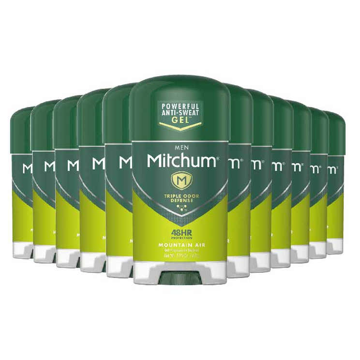 Mitchum Men Clear Gel Antiperspirant Deodorant, Mountain Air  2.25 oz - 24 Pack | Mitchum - Pre Order