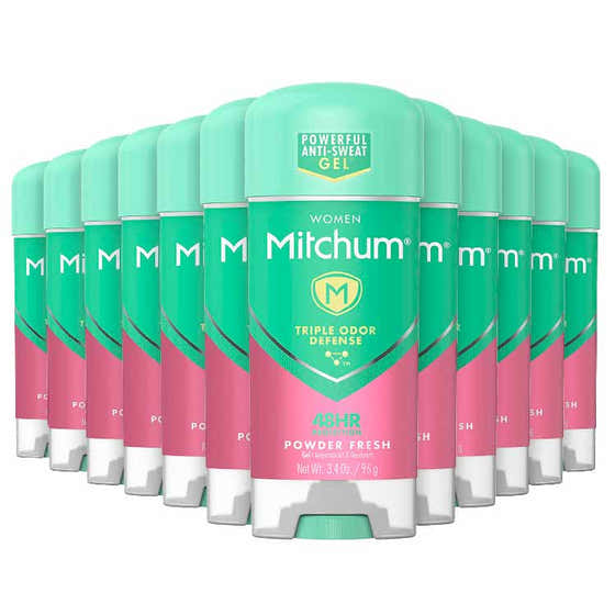 Mitchum Women Gel Antiperspirant Deodorant, Powder Fresh - 3.4 Oz - 24 Pack | Mitchum - All products
