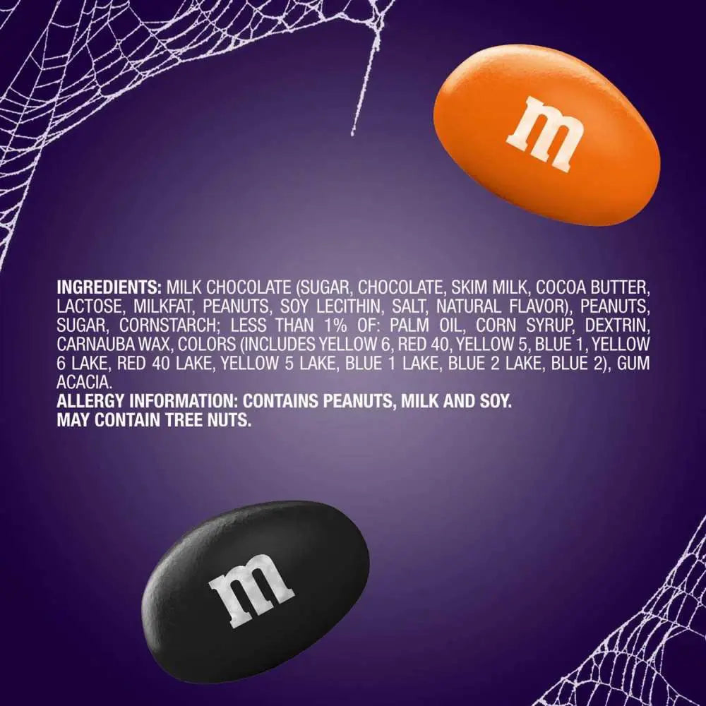 M&M'S - Peanut Milk Chocolate Halloween Candy - 62 Oz - 6 Pack