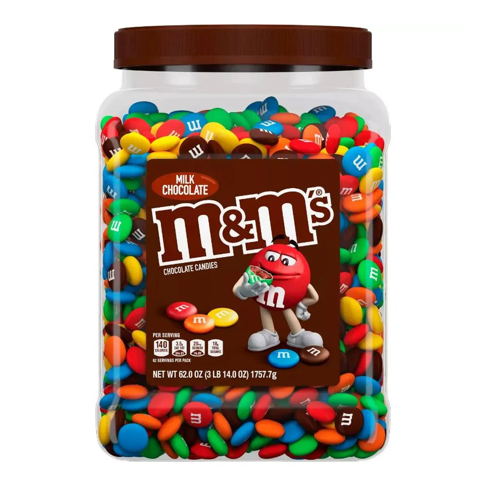 M&M's - Milk Chocolate Candy Jar - 62 Oz - 6 Pack