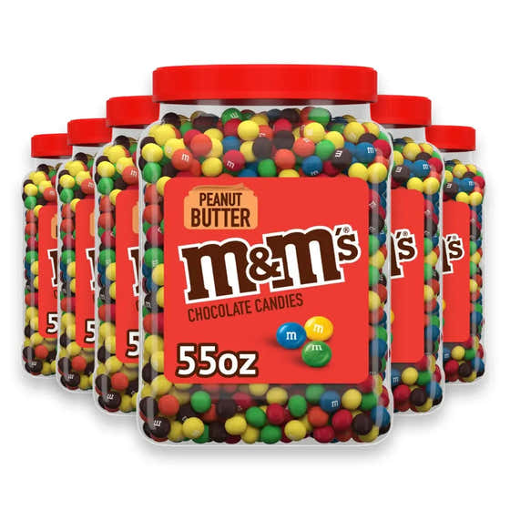 M&amp;M's Peanut Butter Milk Chocolate Candy Jar - 55 Oz - 6 Pack | m&amp;m - Products