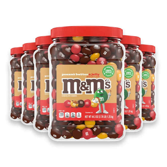 M&amp;M&#39;s - Peanut Butter &amp; Jelly, Chocolate Candies, Jar - 44.3 Oz  - 6 Pack | m&amp;m - All products