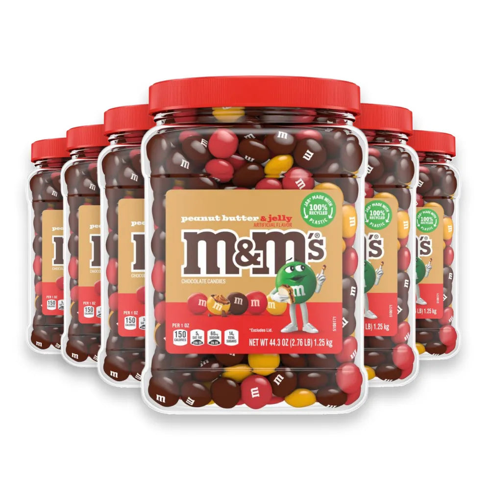 M&M's - Peanut Butter & Jelly, Chocolate Candies, Jar - 44.3 Oz  - 6 Pack