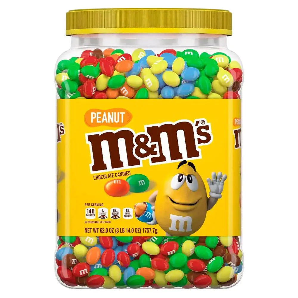 M&M's - Peanut Chocolate Candy Jar - 62 Oz - 6 Pack