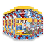 M&M's - Peanut Red, White and Blue Milk Chocolate Bulk Candy Jar - 62 Oz - 6 Pack