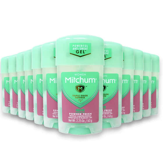 Mitchum Women Gel Antiperspirant Deodorant, Powder Fresh - 2.25 Oz - 24 Pack | Mitchum - Mitchum