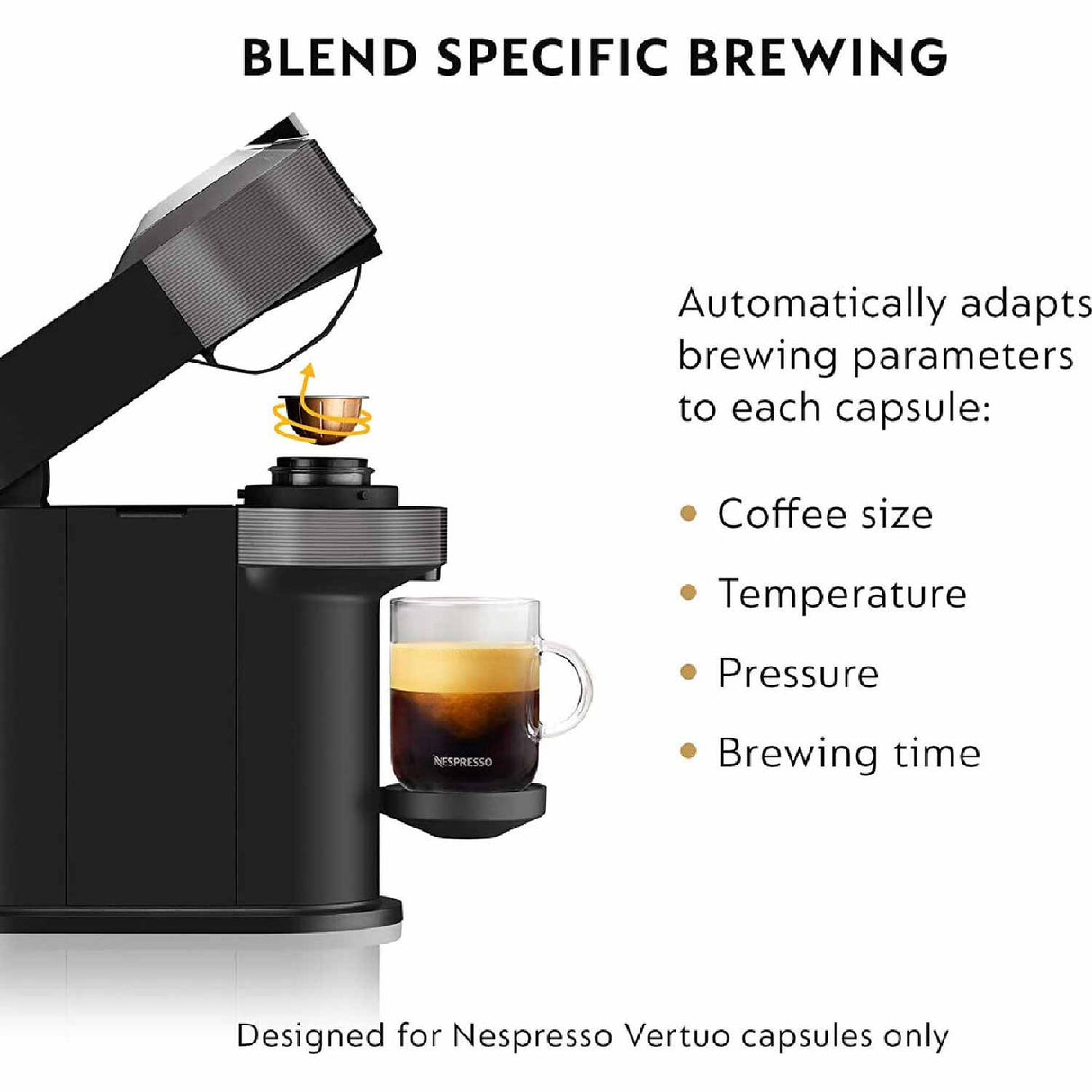 Nespresso Vertuo Next Deluxe by De’Longhi, Dark Grey with Milk Frother
