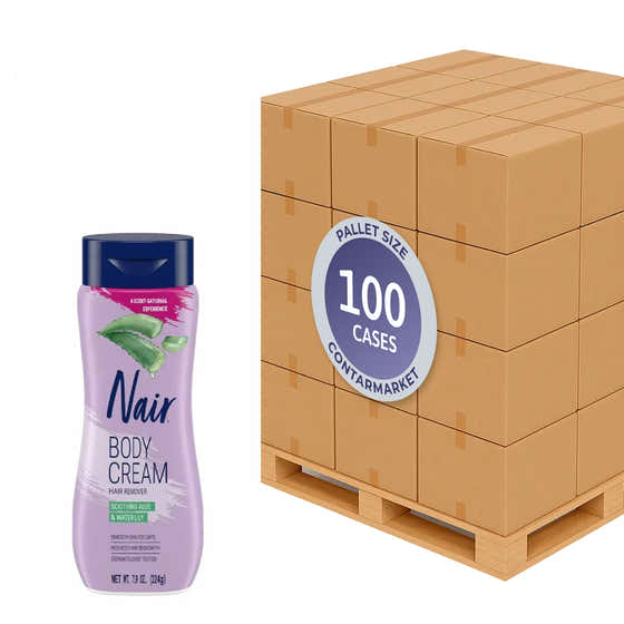 Nair - Hair Removal Cream, Aloe &amp; Water Lily - 7.9 Oz, 12 Pack - 100 Cases Pallet | Nair - Pallets