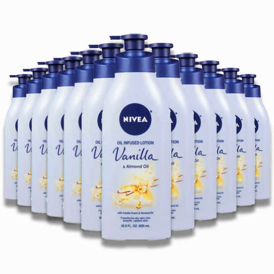 Nivea Oil Infused Lotion Vanilla &amp; Almond Oil - 16.9 oz - 12 Pack - Nivea Oil Infused Lotion Vanilla &amp; Almond Oil ...