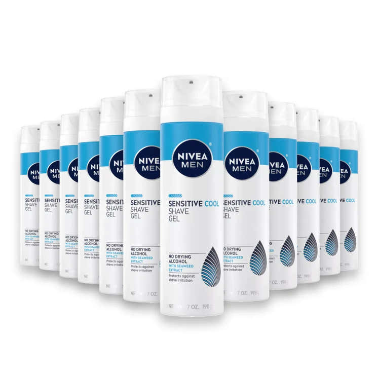 Nivea - Men Cooling Shaving Gel, Sensitive Skin - 7 Oz - 12 Pack | Nivea - Pre Order