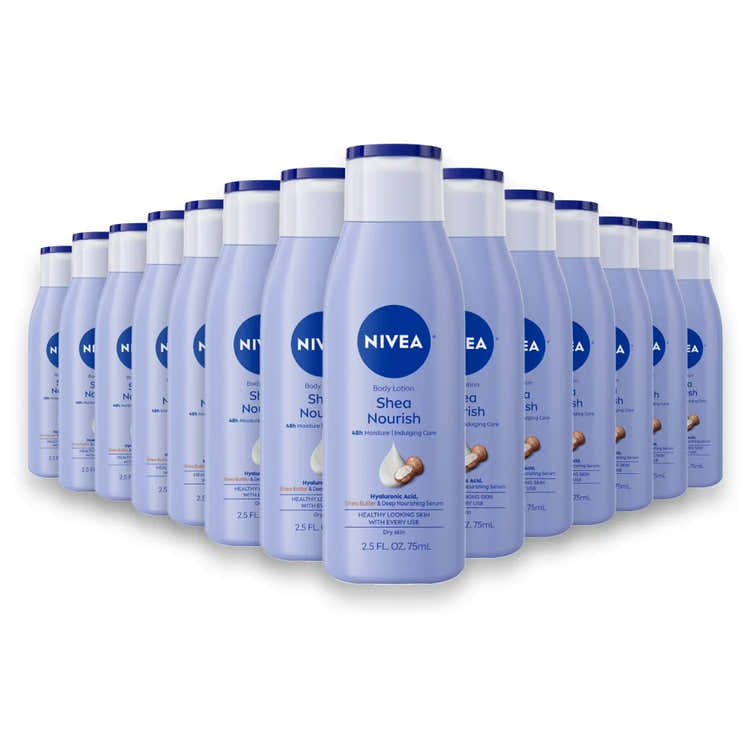 Nivea - Shea Nourish Dry Skin Body Lotion With Shea Butter - 2.5 Oz - 15 Pack | Nivea - Pre Order