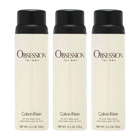 Calvin Klein Obsession for Men Body Spray - 5.4 fl Oz - 3 Pack | Calvin klein - Value pack