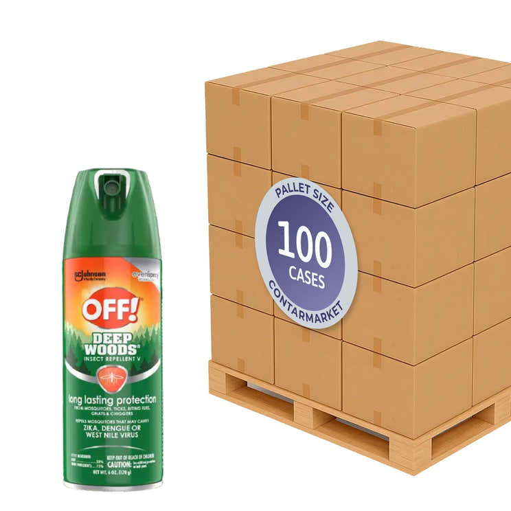 Off Deep Woods Aerosol 6oz, 12 Pack - 100 Cases Pallet | OFF! - Pallets