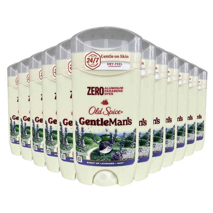 Old Spice - GentleMan's Deodorant Aluminum Free, Lavender &amp; Mint - 3 Oz - 12 Pack | Old Spice - Pre Order