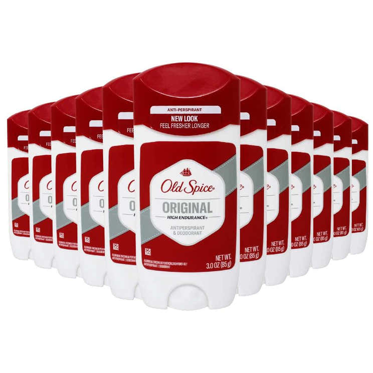 Old Spice High Endurance Anti-Perspirant Deodorant, Invisible Solid, Original Scent - 3.0 Oz - 12 Pack | Old Spice - Pre O...