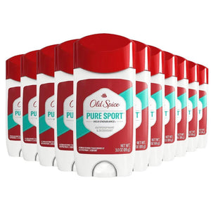 Old Spice High Endurance Antiperspirant Deodorant for Men Pure Sport Scent 3 oz -12 pack