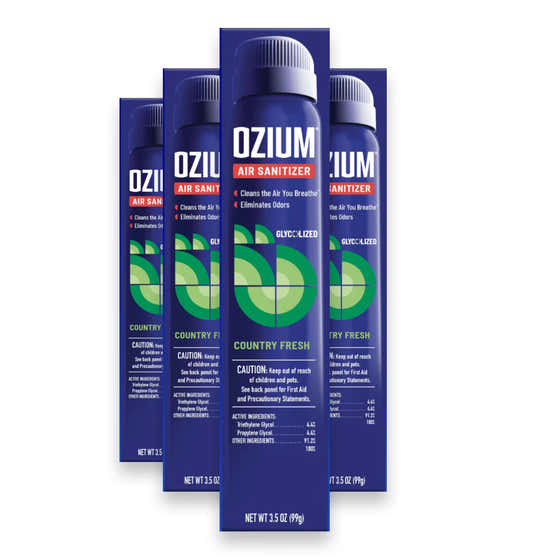 Ozium Air Sanitizer Spray, Country Fresh - 3.5 Oz - 4 Pack | R.r. Lalena Corp. - Automotive