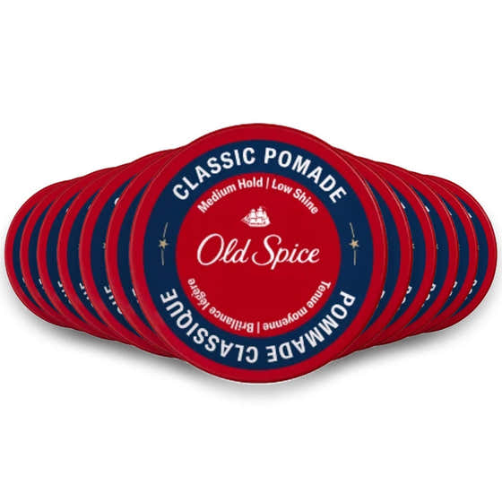 Old Spice -  Mens Hair Styling Pomade, Matte Finish, Medium Hold - 2.22 Oz - 12 Pack | Old Spice - Hair Care