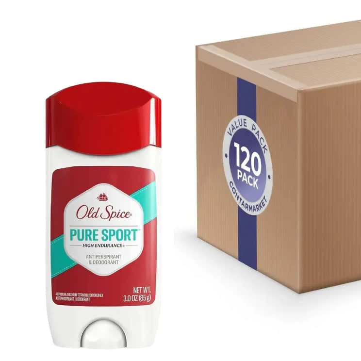 Old Spice High Endurance Antiperspirant Deodorant for Men Pure Sport Scent 3 oz - 120 Pack | Old Spice - Volume Discount